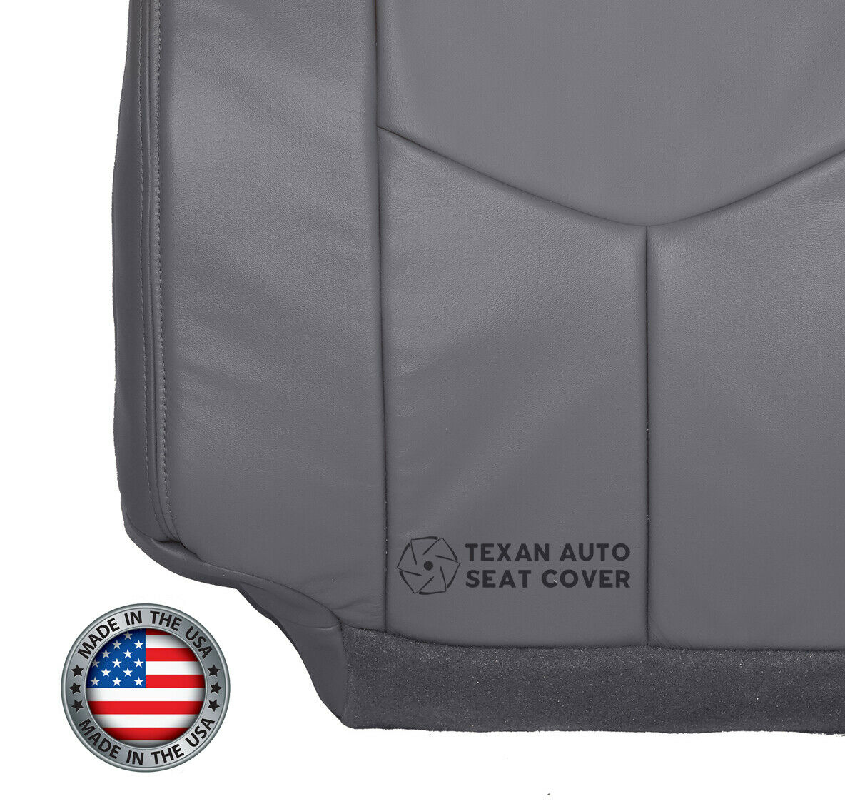 Fits 2005, 2006 Chevy Avalanche 1500 2500 LT LS Z71, Z66 Passenger Side Bottom Synthetic Leather Replacement Seat Cover Gray