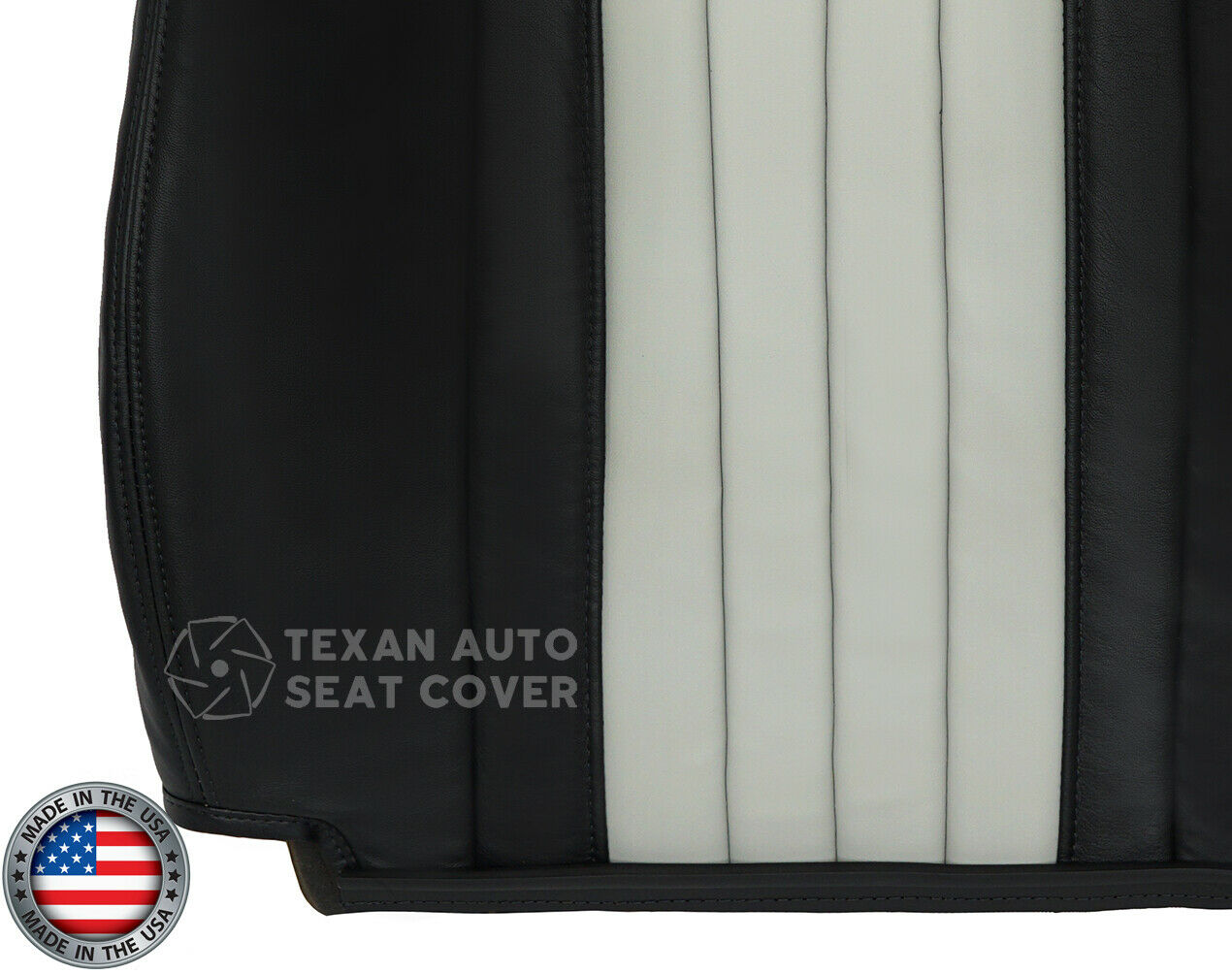 2003 Ford F-150 Harley Davidson Crew Cab Pickup 4-Door Driver Lean Back Fully Synthetic Leather Seat Cover 2Tone