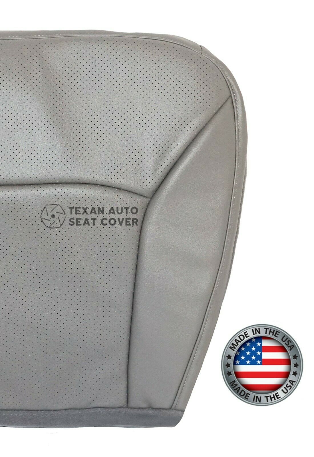 2004 2005 2006 2007 2008 Ford E150 E250 E350 E450 E550 Econoline Van Passenger Side Bottom Perforated Synthetic Leather Replacement Cover Gray