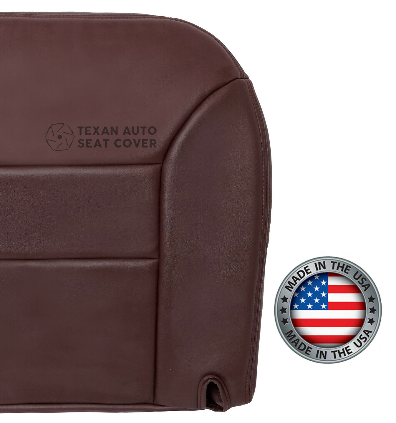 1995 to 2000 Chevy Silverado Driver Side Bottom  Synthetic Leather Seat Cover Red