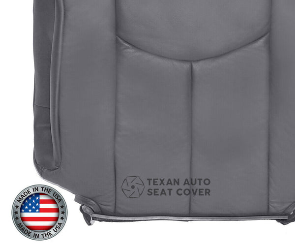 2003, 2004, 2005, 2006, 2007 GMC Sierra SLT SLE Driver Side Lean Back Synthetic Leather Replacement Seat Cover Gray
