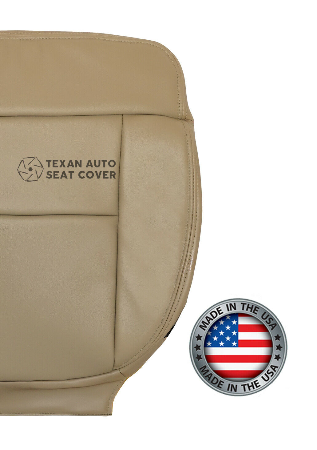 2005, 2006, 2007, 2008, Ford F-150 Lariat Passenger Bottom Leather Replacement Seat Cover Pebble Tan