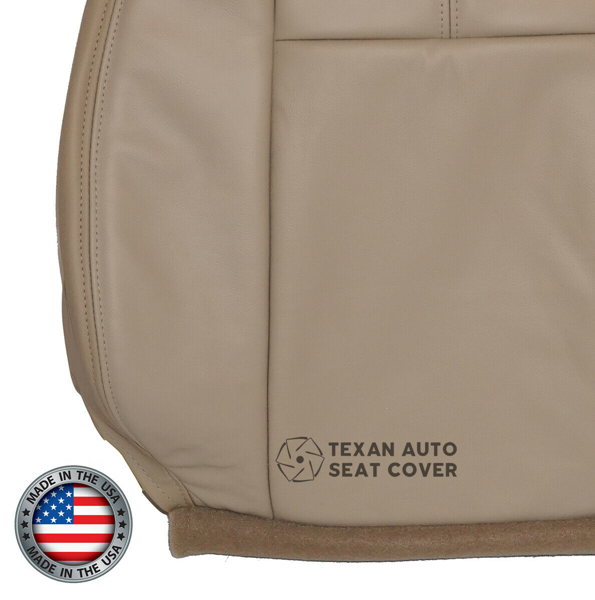 Fits 2007, 2008, 2009, 2020, 2011, 2012, 2013 Chevy Avalanche LT, LS, Z71, LTZ Passenger  Side Lean Back Synthetic Leather Replacement Seat Cover Tan