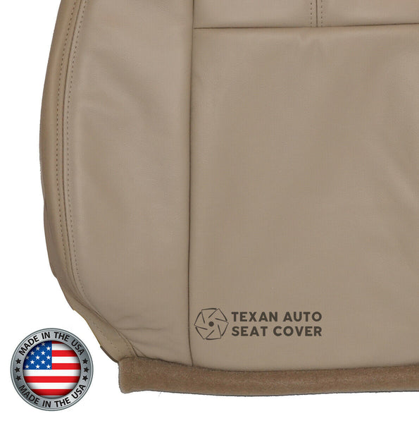 Fits 2007, 2008, 2009, 2020, 2011, 2012, 2013 Chevy Avalanche Driver Side Lean Back Leather Replacement Seat Cover Tan