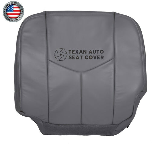 2003, 2004, 2005, 2006, 2007 GMC Sierra  SLT SLE Driver Side Bottom Synthetic Leather Replacement Seat Cover Gray