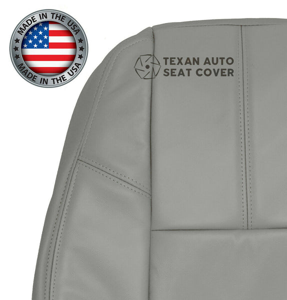 2007, 2008, 2009, 2010, 2011, 2012, 2013, 2014 GMC Sierra Denali, SLT, SLE, SL Passenger Side Lean Back Synthetic Leather Replacement Seat Cover Gray