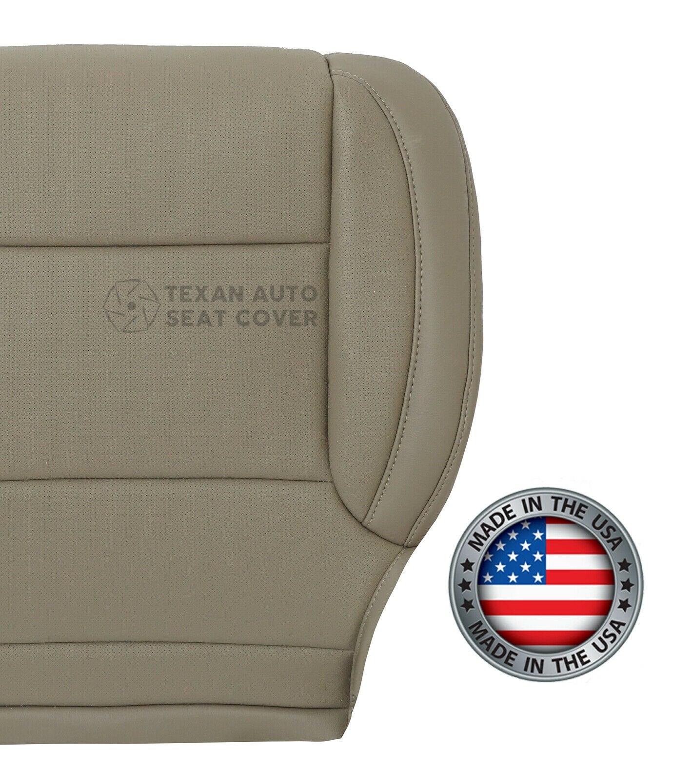 2015 to 2020 Chevy Tahoe/Suburban LTZ Driver Side Bottom Perforated Synthetic Leather  Replacement Seat Cover Tan