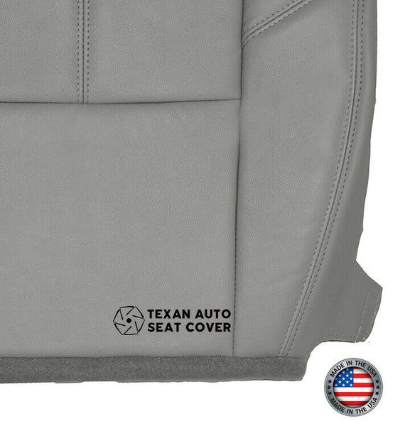 2007, 2008, 2009, 2010, 2011, 2012, 2013, 2014 GMC Sierra Denali, SLT, SLE, SL Passenger Side Bottom Synthetic Leather Replacement Seat Cover Gray