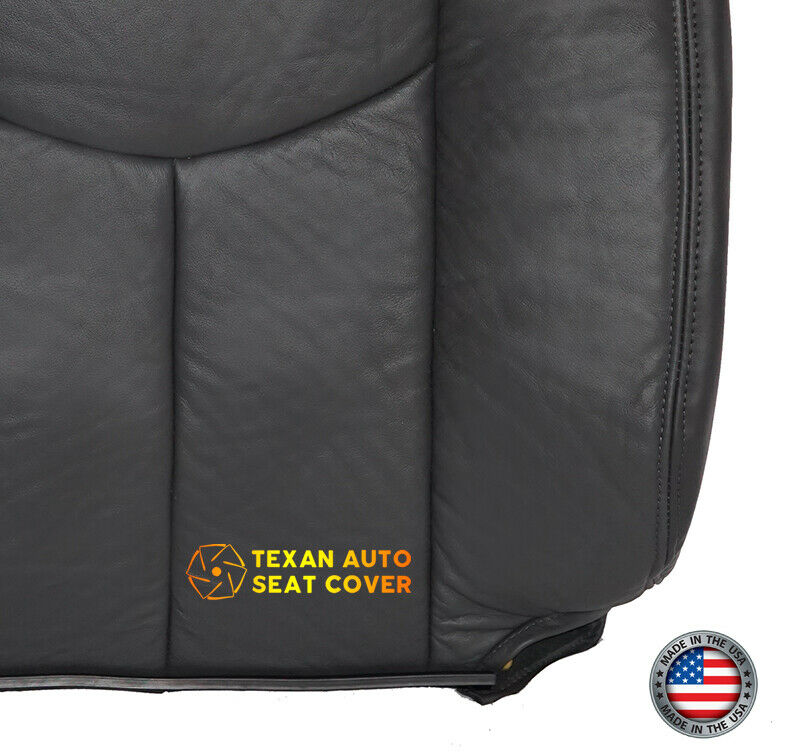 Fits 2003, 2004 Chevy Avalanche 1500 2500 LT LS Z71, Z66 Driver Side Lean back Leather Replacement Seat Cover Dark Gray