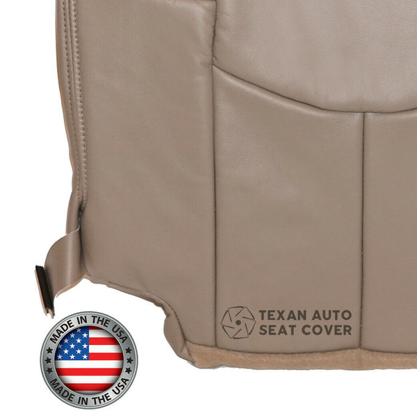 Fits 2002 Chevy Avalanche 1500 2500 LT LS Z71, Z66 Driver Side Bottom Synthetic Leather Replacement Seat Cover Tan