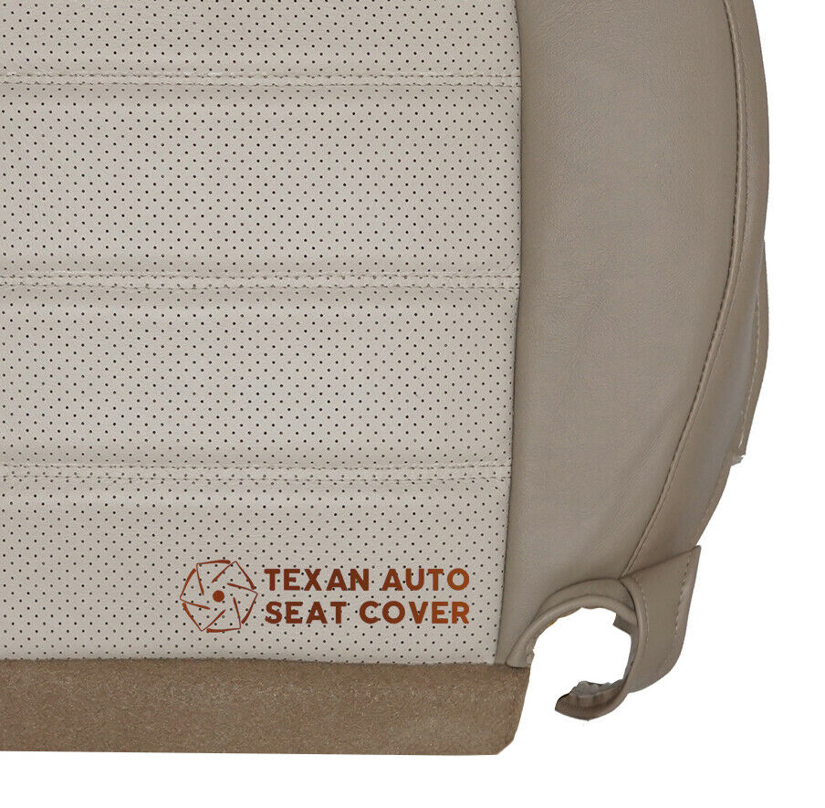 2002, 2003, 2004, 2005 Ford Explorer Eddie Bauer Driver Bottom Leather Replacement Seat Cover 2Tone Tan