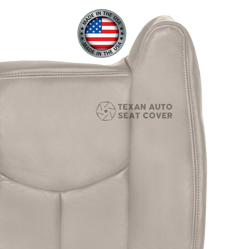 Fits 2005, 2006 Chevy Avalanche 1500 2500 LT LS Z71, Z66 Passenger Side Lean Back Leather Replacement Seat Cover Shale