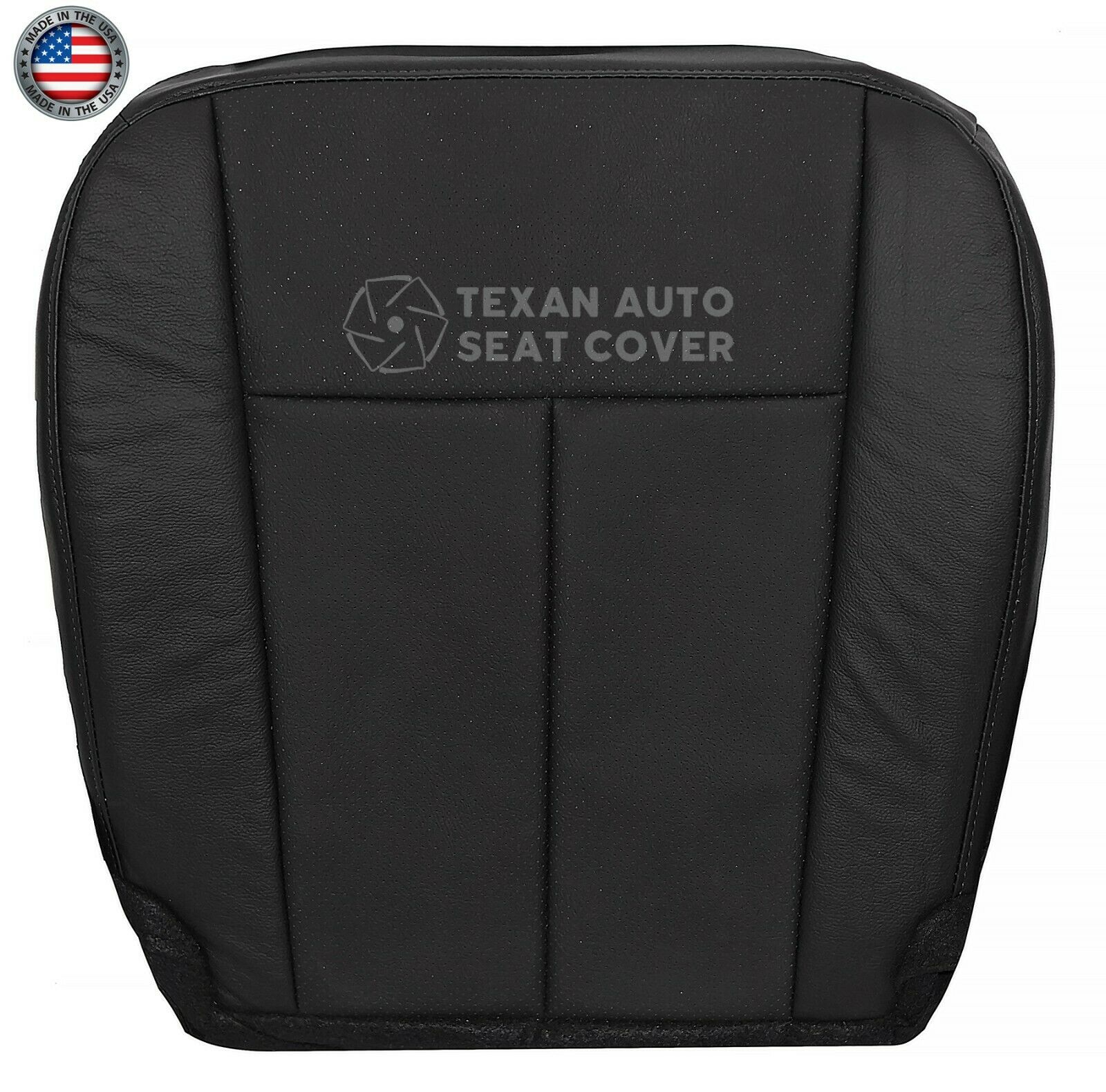 Fits 2007 to 2014 Ford Expedition Driver Side Bottom Perforated Leather Replacement Seat Cover Black