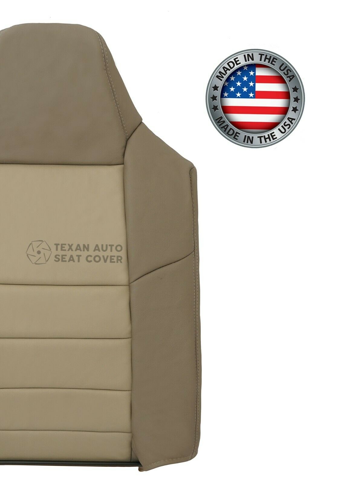 2002, 2003, 2004 Ford Excursion Eddie Bauer Passenger Side Lean Back Leather Replacement Seat Cover Tan