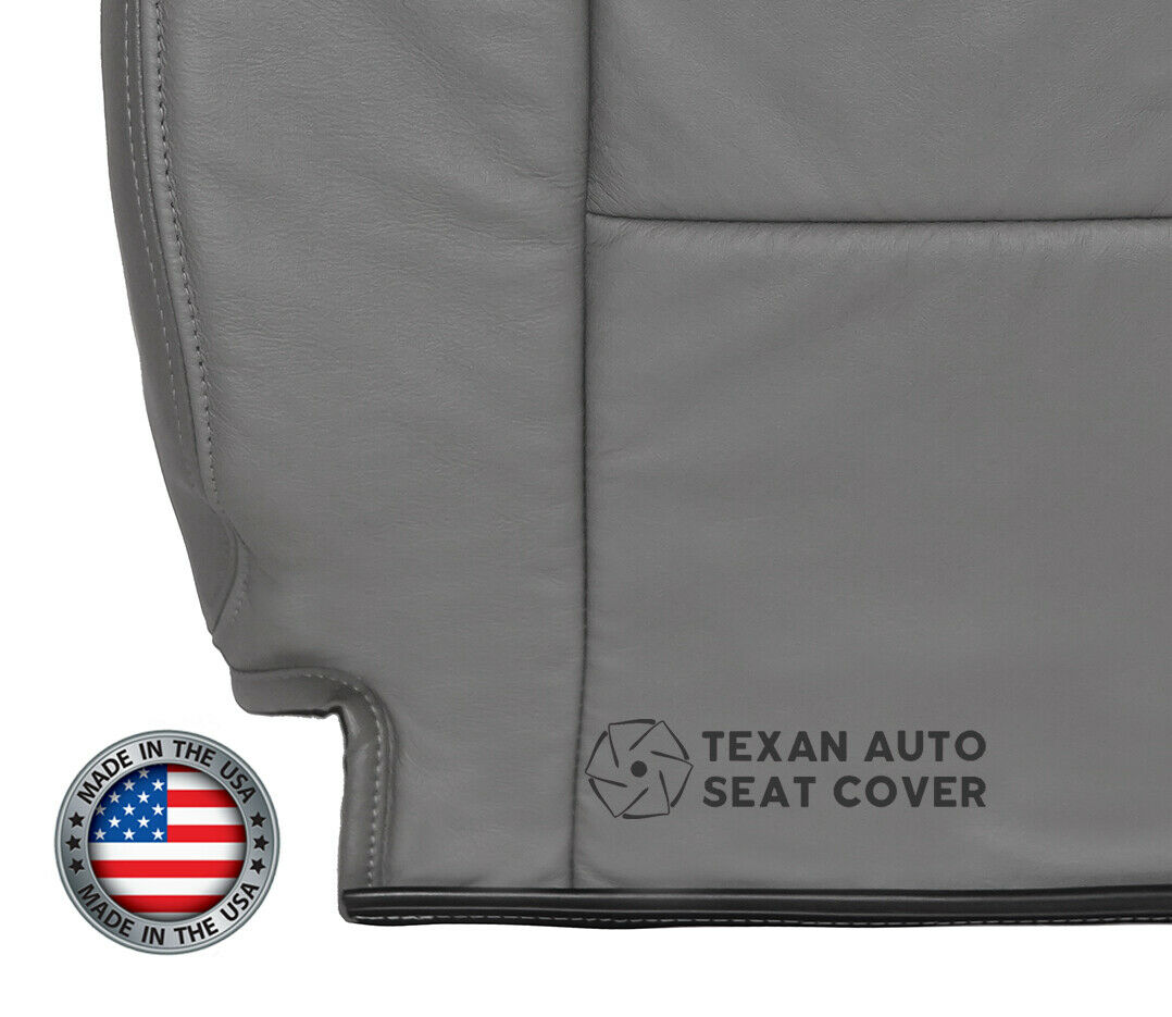 1995, 1996, 1997, 1998, 1999 Chevy Tahoe Suburban 1500 2500 LT LS 2WD, 4X4 Driver Side Lean Back Synthetic Leather Replacement Cover Gray