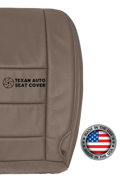 2003, 2004, 2005, 2006, 2007 Ford F250 F350 F450 F550 Lariat XLT, Crew Cab Driver Side Bottom Synthetic Leather Replacement Seat Cover Tan