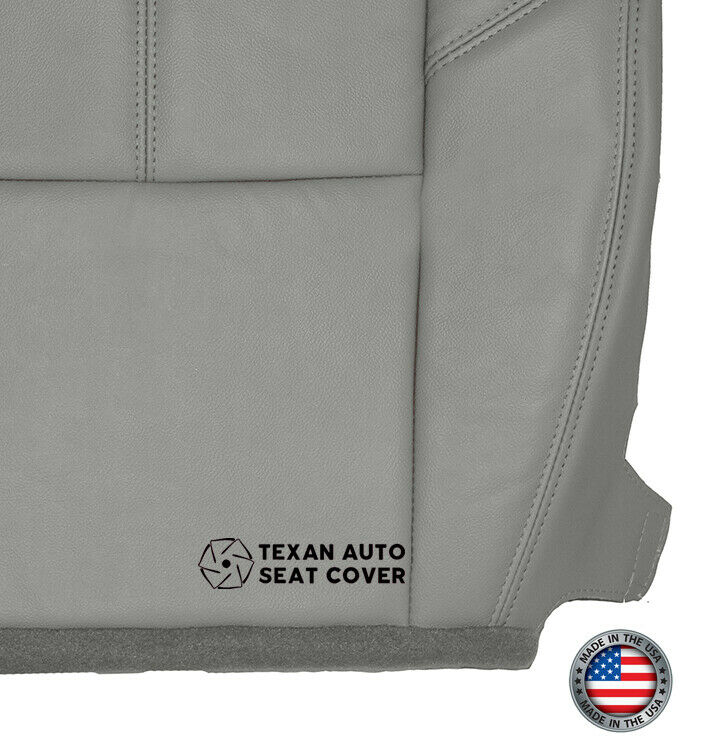 Fits 2007, 2008, 2009, 2020, 2011, 2012, 2013 Chevy Avalanche Passenger Side Bottom Leather Replacement Seat Cover Gray