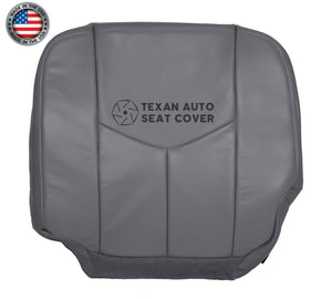 2003, 2004, 2005, 2006 , 2007 GMC Sierra  SLT SLE Driver Side Bottom Leather Replacement Seat Cover Gray