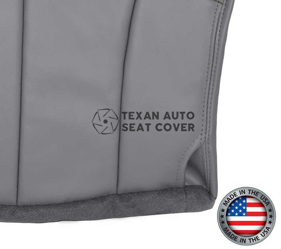1999, 2000, 2001 Ford F150 Lariat Single-Cab, Super-Cab, Extended-Cab Driver Bottom Leather Seat Cover Gray