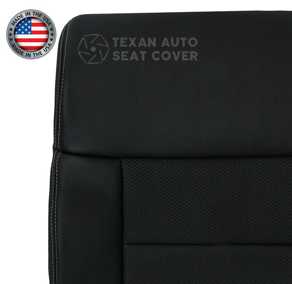 2005 to 2008 Ford F-150 Lariat Passenger Side Lean Back  Leather with Inserts Replacement Seat Cover Black