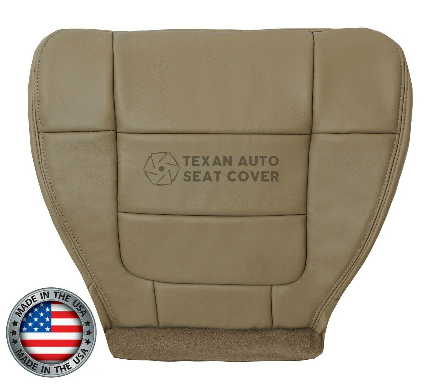 2001, 2002 Ford F150 Lariat Passenger Bottom Synthetic Leather Seat Cover Tan