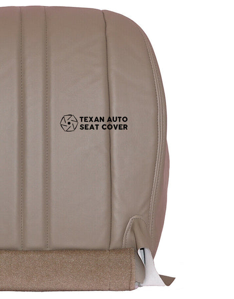 2003,2004,2005,2006,2007,2008, GMC SAVANA Driver Side Bottom Synthetic Leather Replacement Seat Cover Tan