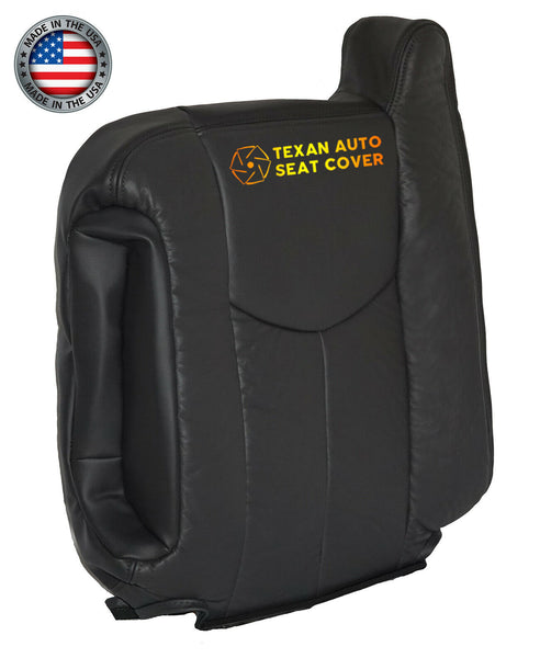 2003, 2004, 2005, 2006, 2007 GMC Sierra SLT SLE Driver Side Lean Back Leather Replacement Seat Cover Dark Gray