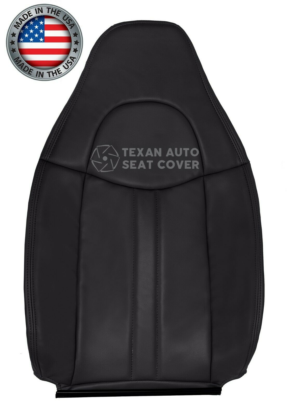 2003,2004,2005,2006,2007,2008, GMC SAVANA Passenger Side Lean Back Synthetic Leather Replacement Seat Cover Dark Gray