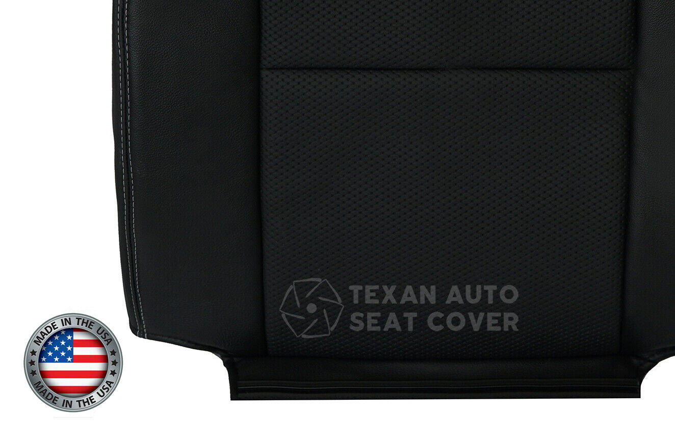 2005 to 2008 Ford F-150 Lariat Passenger Side Lean Back  Leather with Inserts Replacement Seat Cover Black