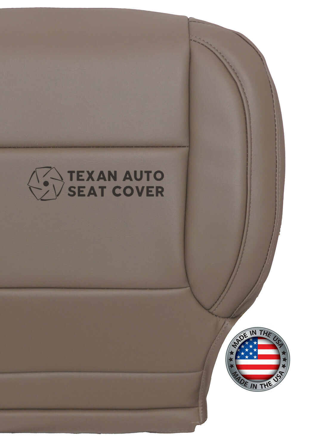 2014 to 2019 Chevy Silverado Driver Side Bottom Synthetic Leather Seat Cover Dune Tan