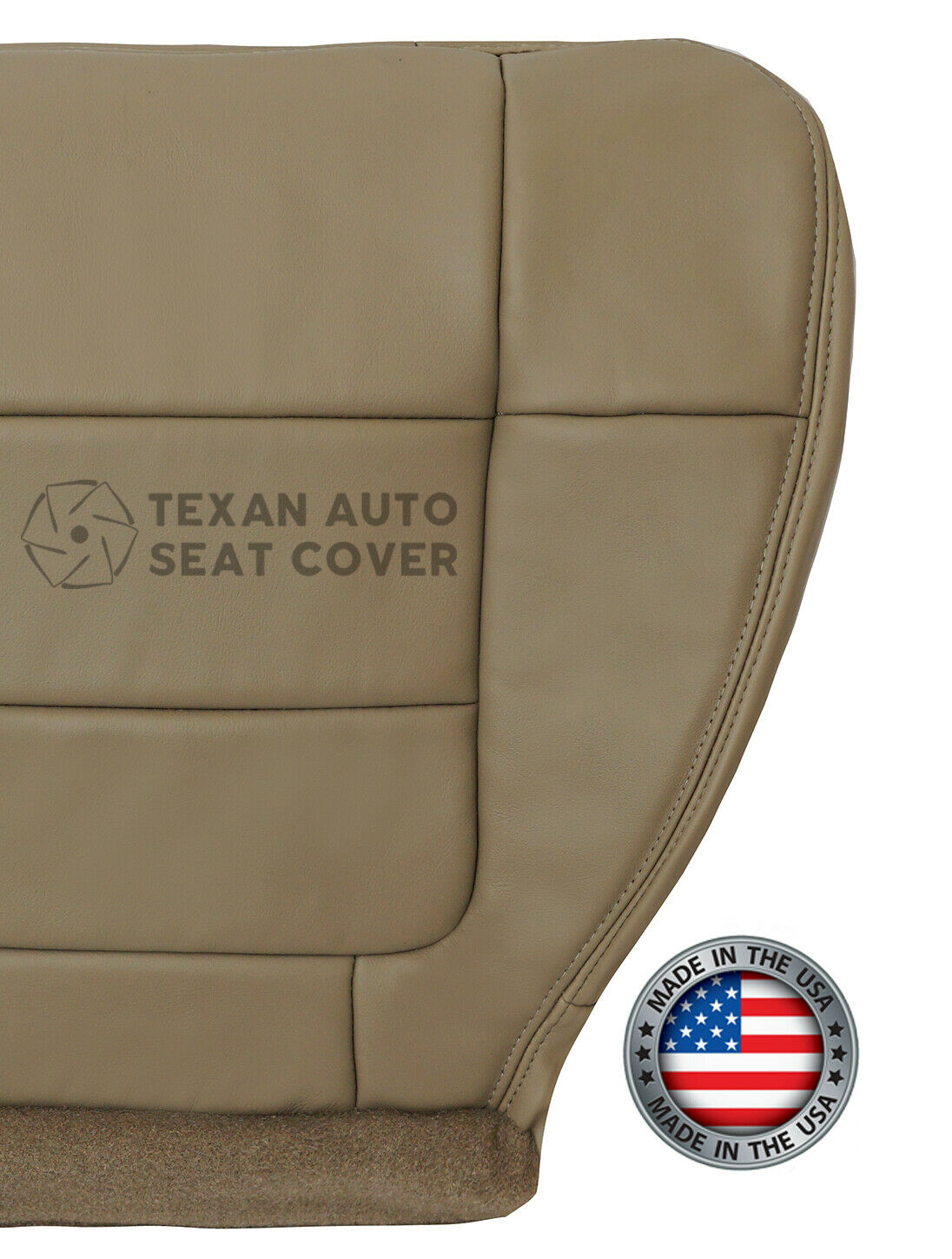 2001, 2002 Ford F150 Lariat  Super Cab, Extended Cab Driver Bottom Synthetic Leather Seat Cover Tan
