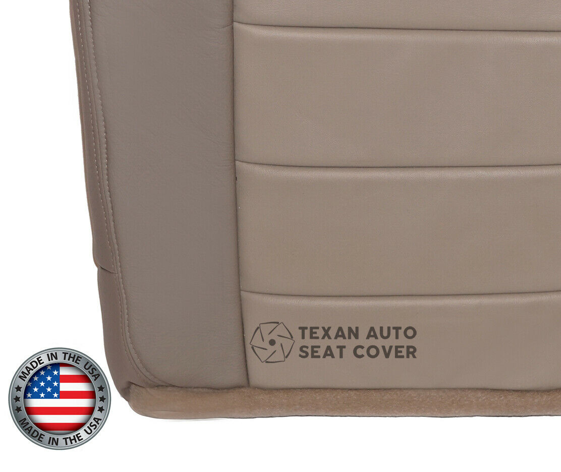 2002, 2003, 2004 Ford Excursion Eddie Bauer Passenger Side Bottom Synthetic Leather Replacement Seat Cover 2Tone Tan