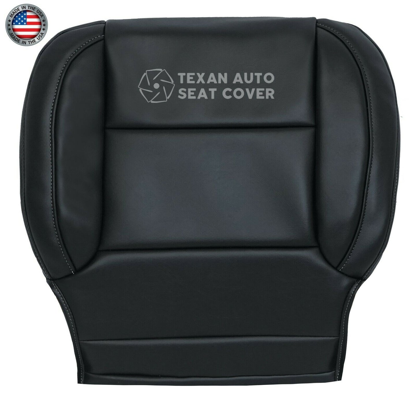 2015 to 2020 Chevy Tahoe/Suburban LT, LS Passenger Side Bottom Synthetic Leather Replacement Seat Cover Black