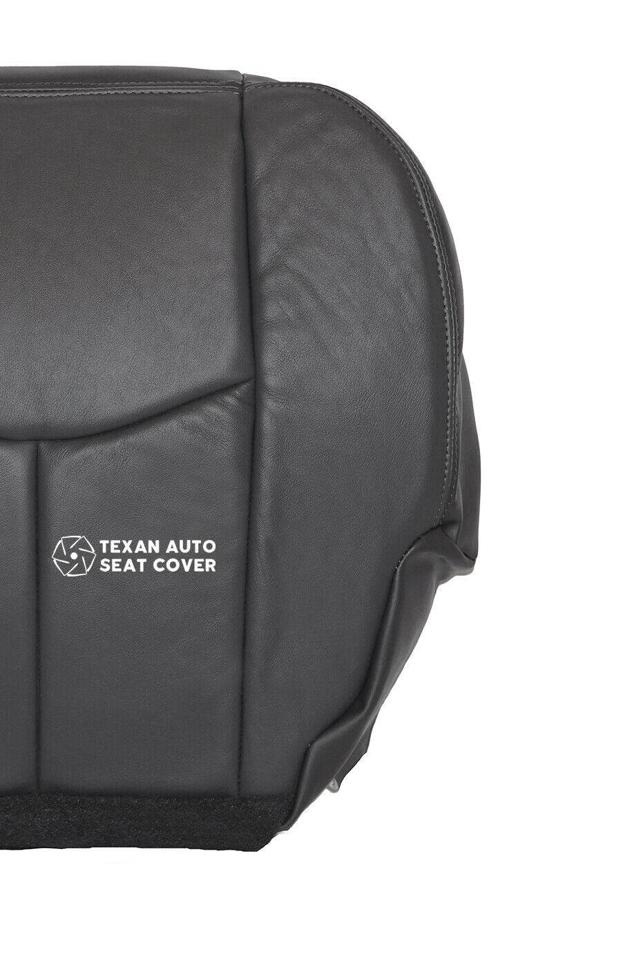 2003, 2004, 2005, 2006, 2007 GMC Sierra SLT SLE Passenger Side Bottom Leather Replacement Seat Cover Dark Gray