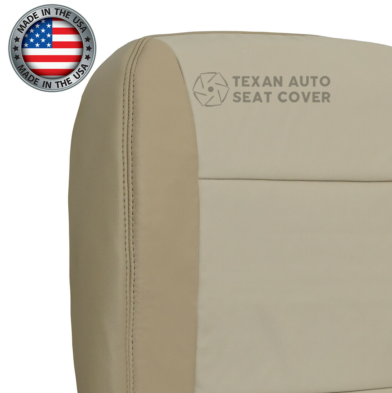 For 2006 to 2010 Ford Explorer Driver Side Bottom Leather Replacement Seat Cover 2 Tone Tan