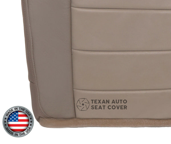 2002, 2003, 2004 Ford Excursion Eddie Bauer Driver Side Bottom Synthetic Leather Replacement Seat Cover 2Tone Tan