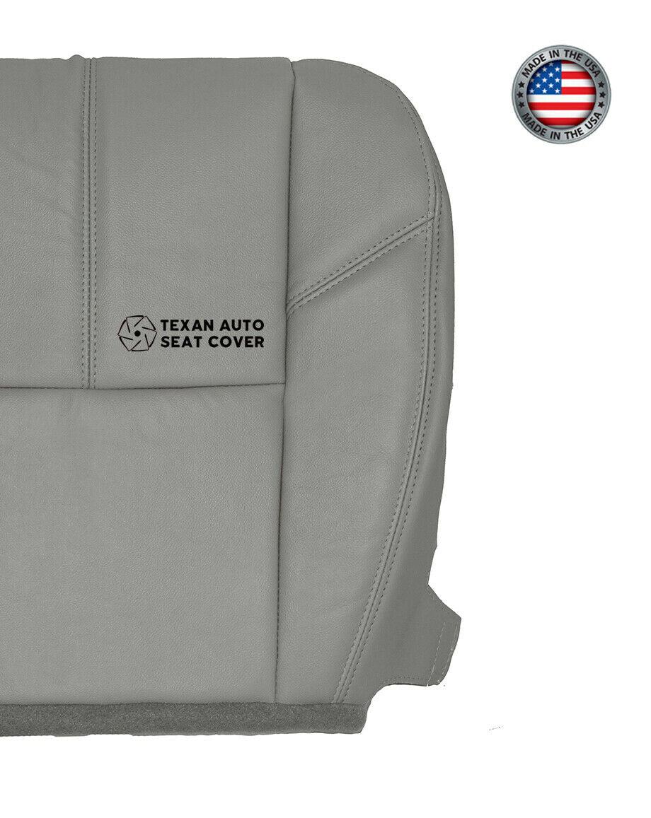 Fits 2007, 2008, 2009, 2020, 2011, 2012, 2013 Chevy Avalanche Passenger Side Bottom Synthetic Leather Replacement Seat Cover Gray