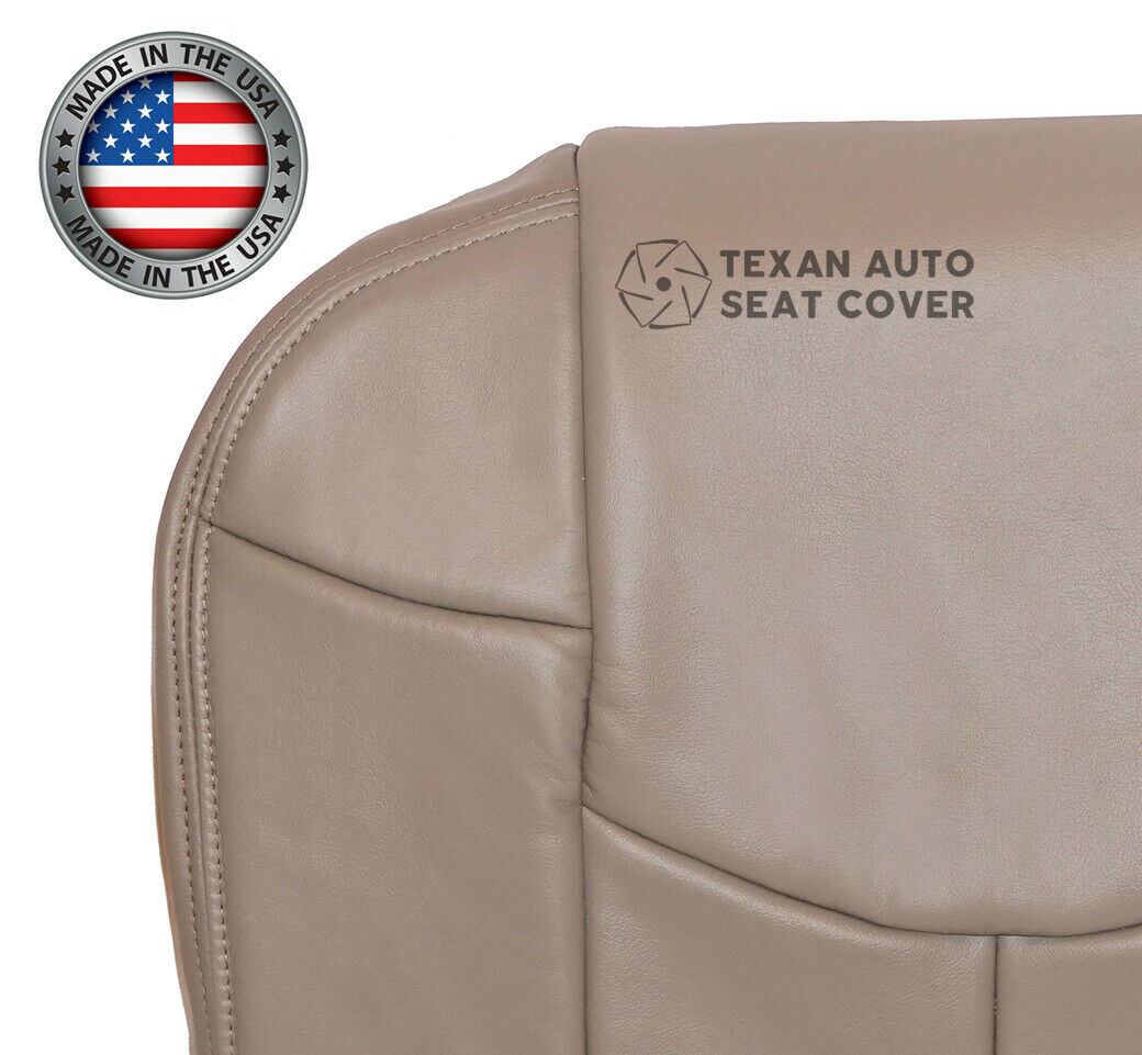 Fits 2002 Chevy Avalanche 1500 2500 LT LS Z71, Z66 Driver Side Bottom Leather Replacement Seat Cover Tan