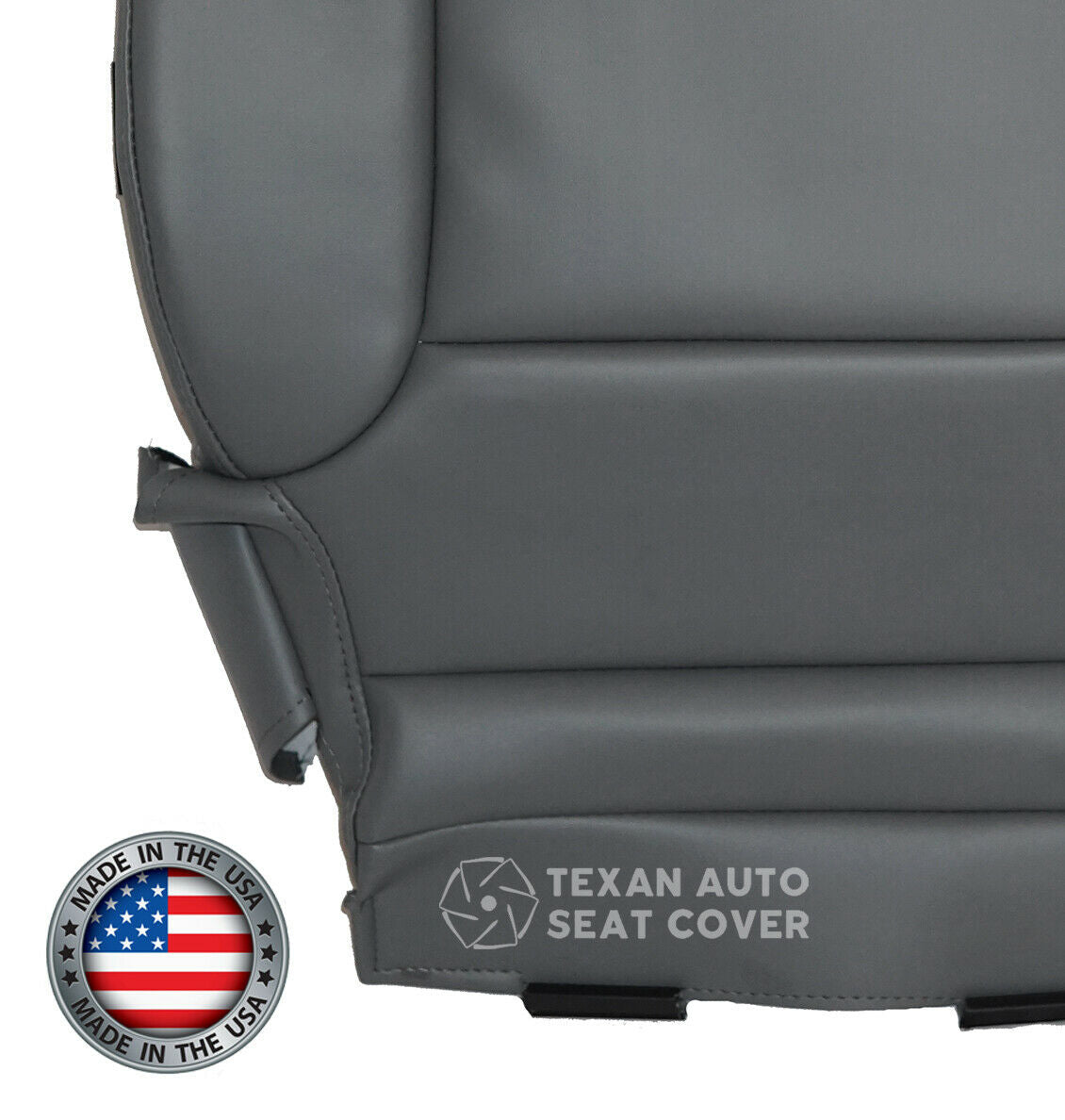 2014 to 2019 Chevy Silverado Passenger Bottom Synthetic Leather Replacement Seat Cover Gray