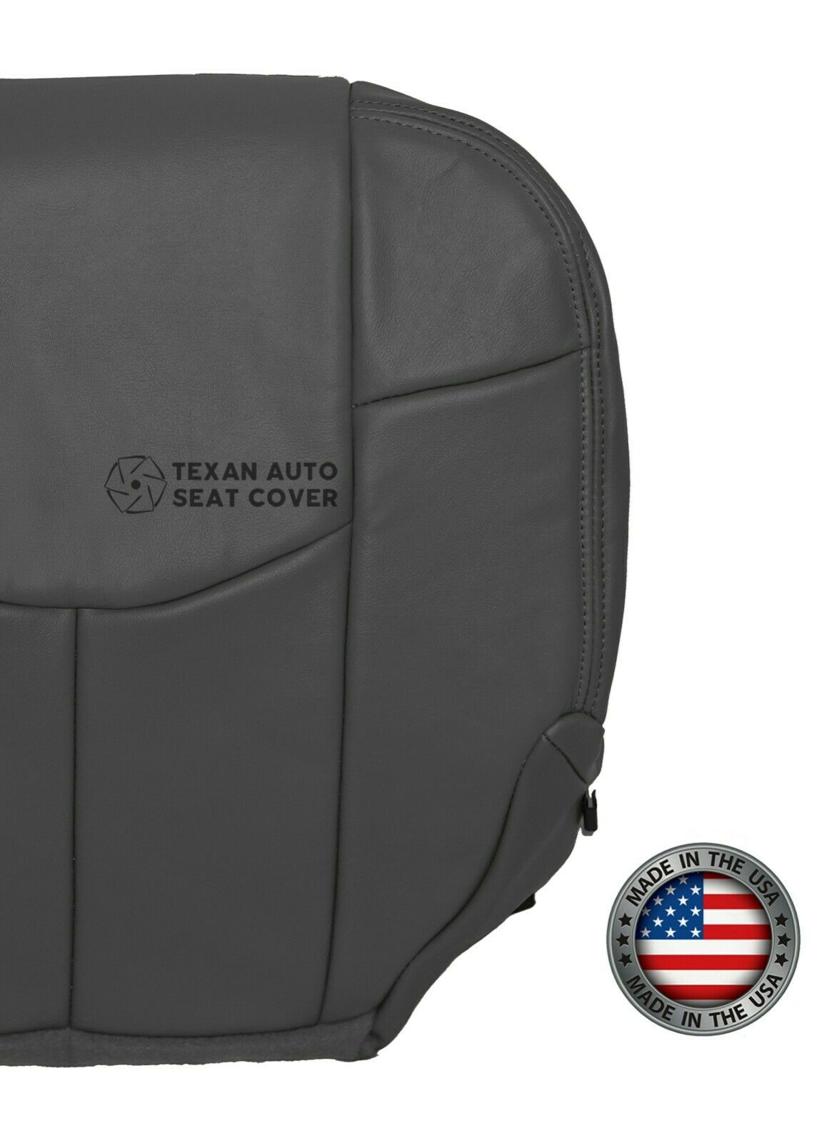 Fits 2002 Chevy Avalanche 1500 2500 LT LS Z71 Z66 Driver Side Bottom Synthetic Leather Replacement Seat Cover Dark Gray