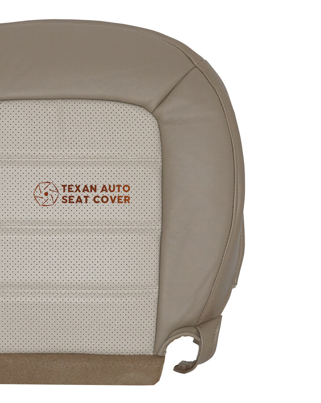 2002, 2003, 2004, 2005 Ford Explorer Eddie Bauer Driver Bottom Leather Replacement Seat Cover 2Tone Tan