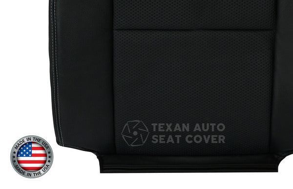 Fits 2005 to 2008 Ford F-150 Lariat Driver Side Lean Back  Leather with Inserts Replacement Seat Cover Black