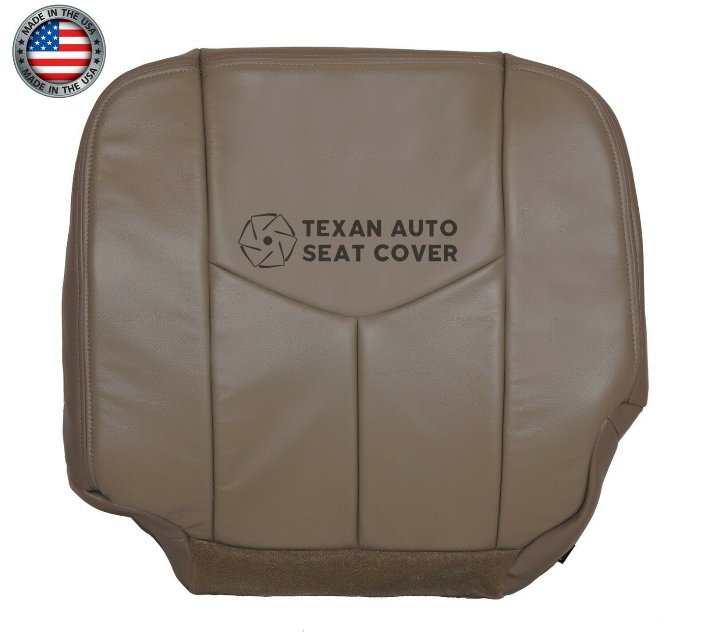2003, 2004, 2005, 2006, 2007 GMC Sierra  SLT SLE Driver Side Bottom Leather Replacement Seat Cover Tan