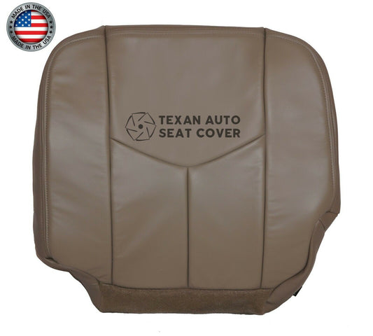 2003, 2004, 2005, 2006, 2007 GMC Sierra  SLT SLE Driver Side Bottom Leather Replacement Seat Cover Tan