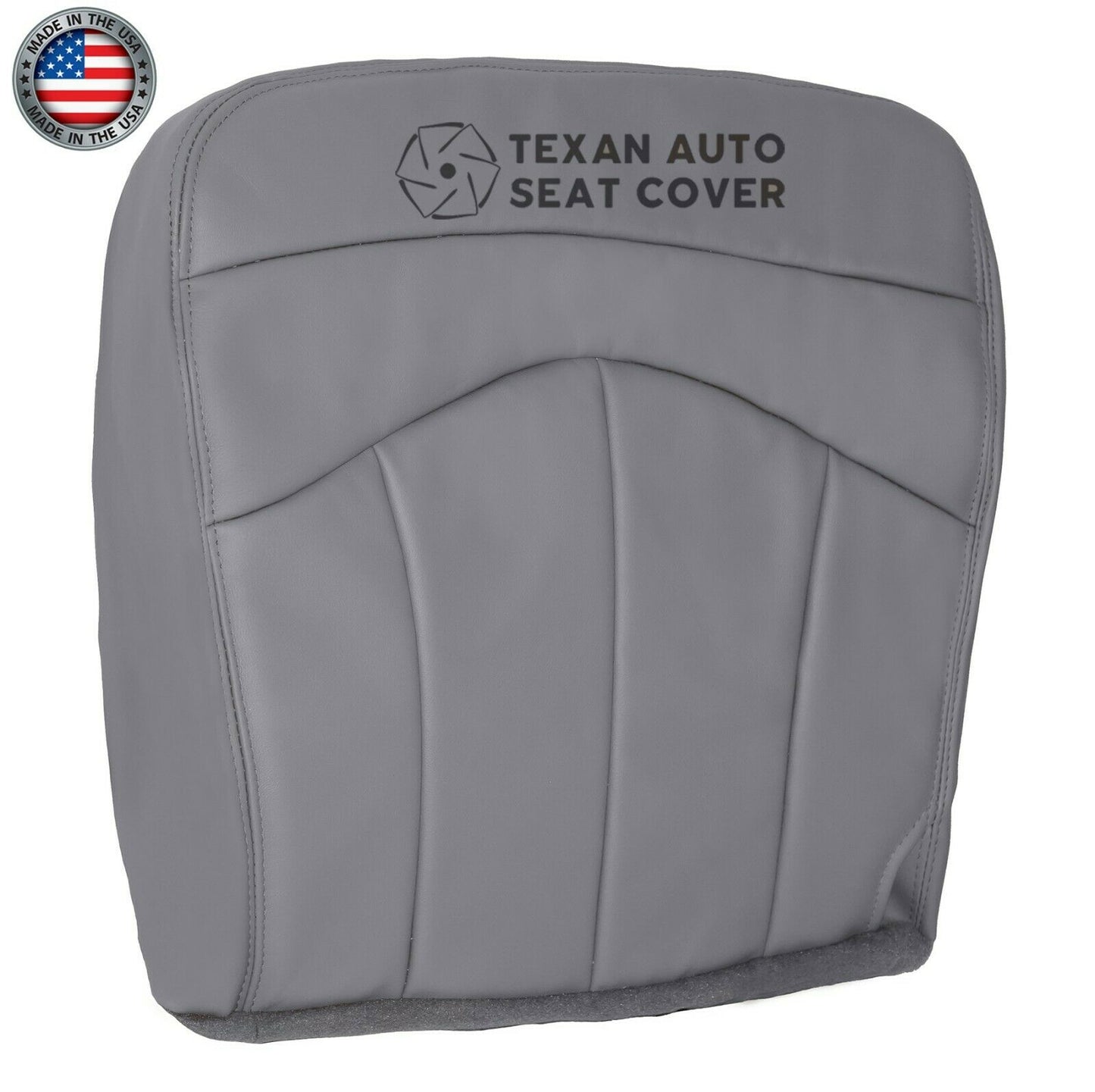1999, 2000, 2001 Ford F150 Lariat Single-Cab, Super-Cab, Extended-Cab Driver Bottom Leather Seat Cover Gray