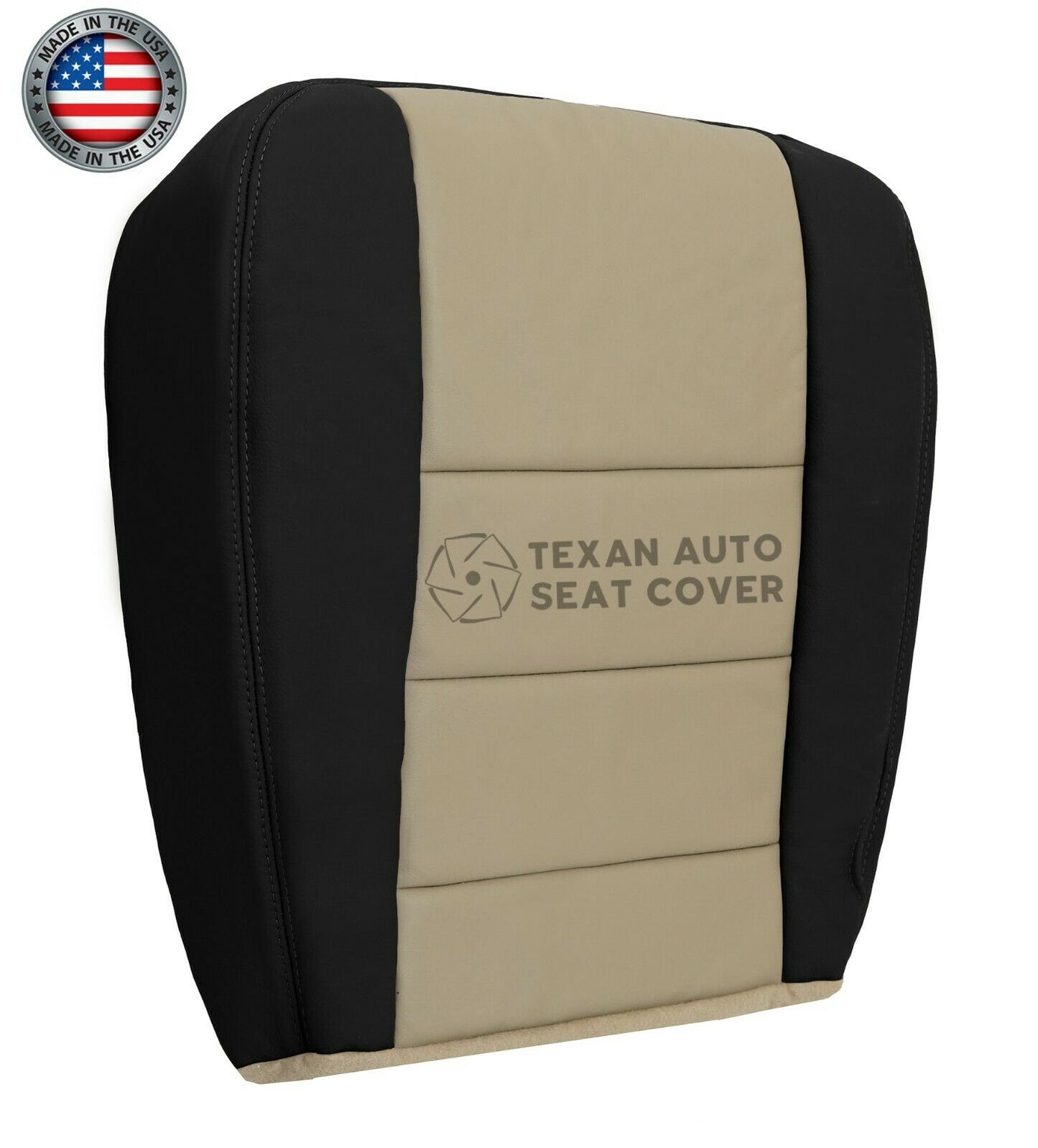 2005 Ford Excursion Eddie Bauer Driver Side Bottom Synthetic Leather Replacement Seat Cover Tan