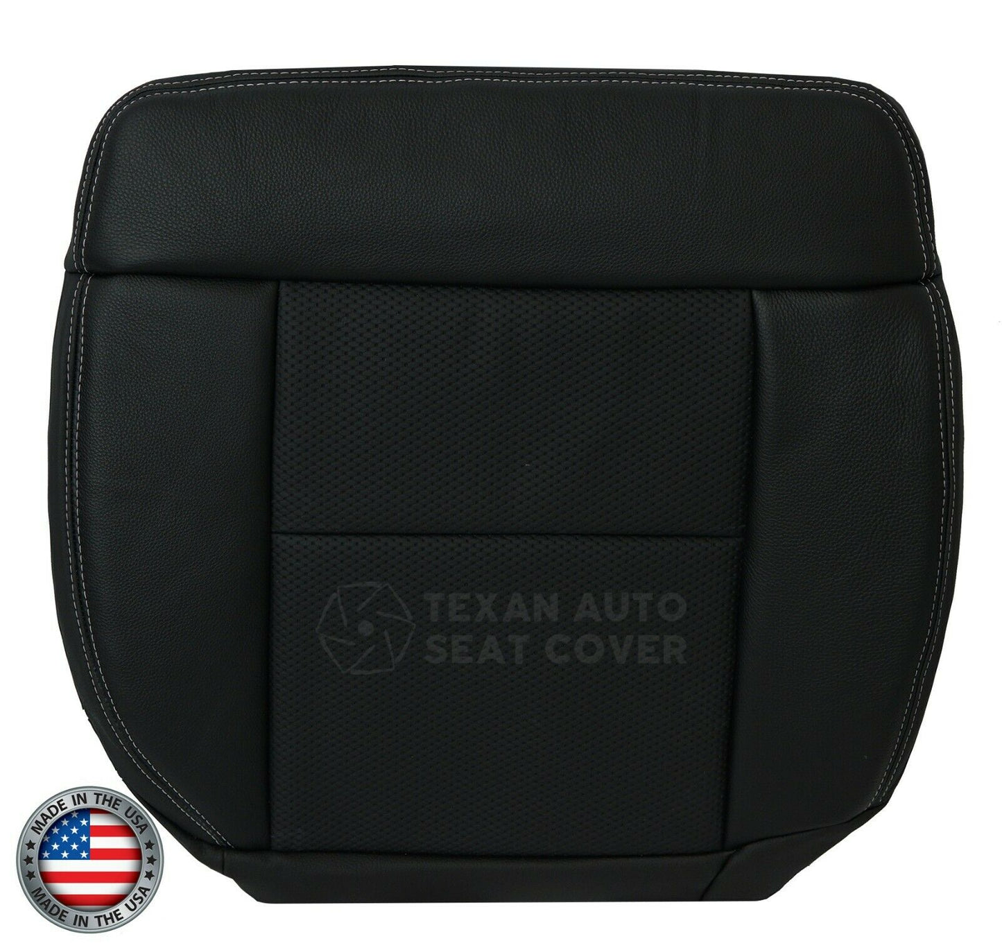 2005, 2006, 2007, 2008 Ford F-150 Lariat Driver Bottom Leather Replacement Seat Cover Black