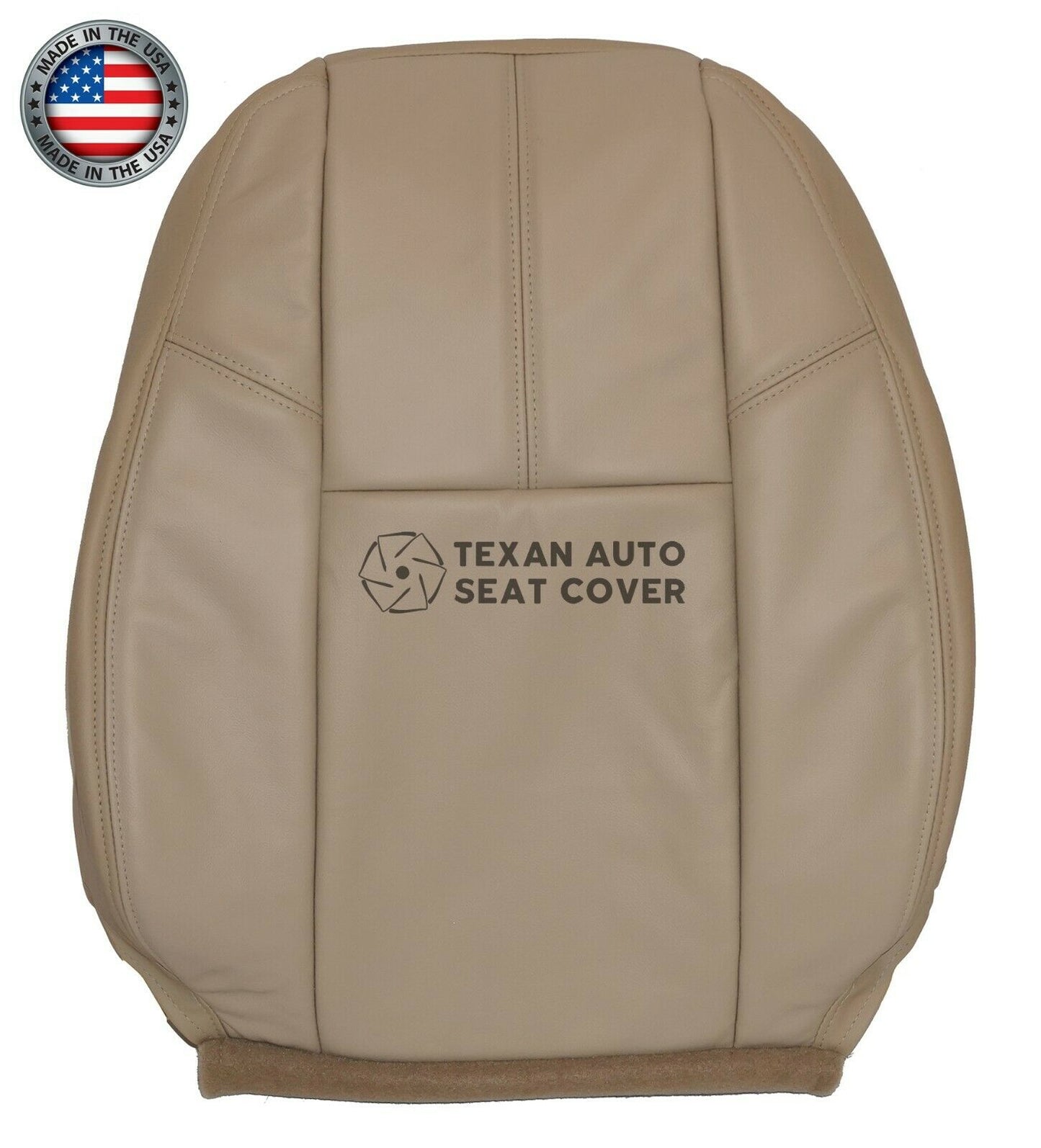 Fits 2007, 2008, 2009, 2020, 2011, 2012, 2013 Chevy Avalanche Passenger  Side Lean Back Leather Replacement Seat Cover Tan