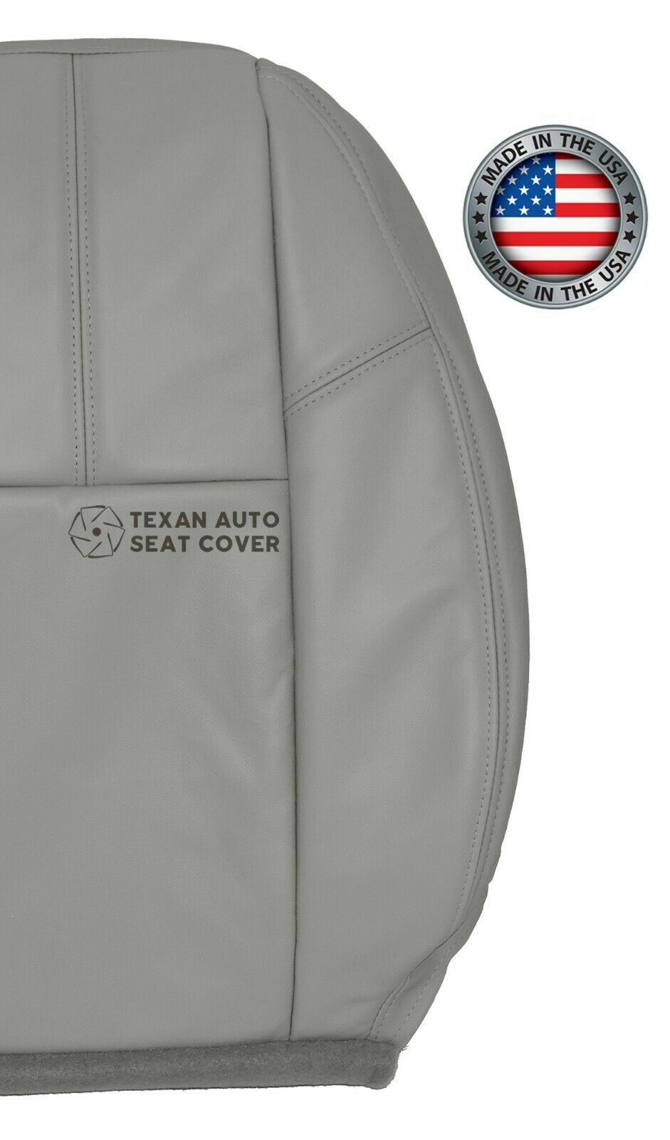 Fits 2007, 2008, 2009, 2020, 2011, 2012, 2013 Chevy Avalanche Passenger Side Lean Back Leather Replacement Seat Cover Gray