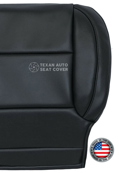 2015, 2016, 2017, 2018, 2019 GMC Yukon, Yukon XL Passenger Side Bottom Synthetic Leather Replacement Seat Cover Black